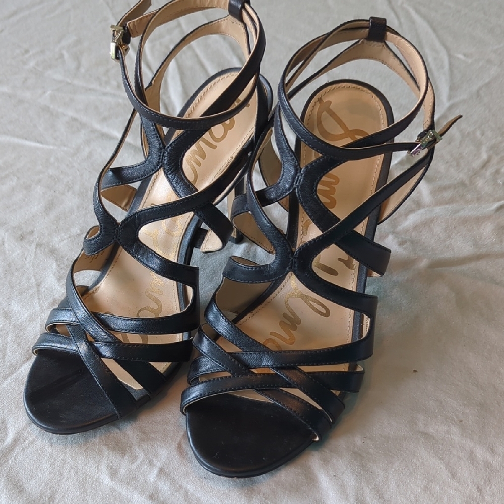 Sam Edelman Black Strappy Heels